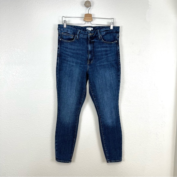 Good American Good Waist Chewed Back Pockets Skinny Jeans Sz 15 - Picture 2 of 8